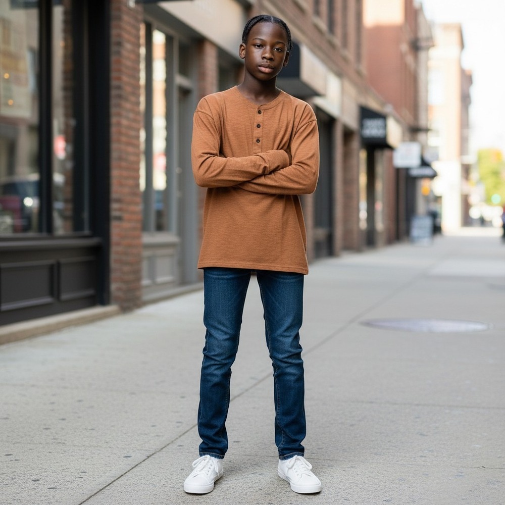 Rag & Bone Mens Long Sleeve Henley Shirt Clay Brown Pima Cotton XL NWOT